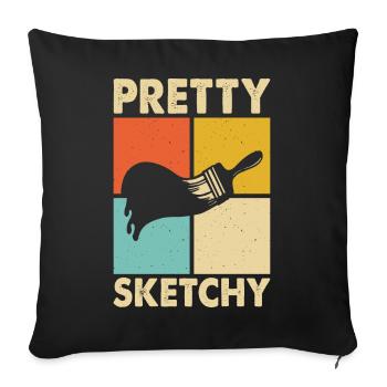 Peintres Artistes Peintres - Housse de coussin décorative 45 x 45 cm - noir - Devant