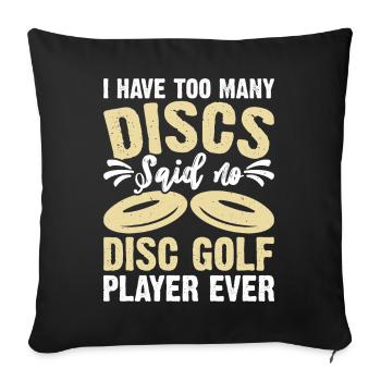Discgolf Disc Golf - Housse de coussin décorative 45 x 45 cm - noir - Devant