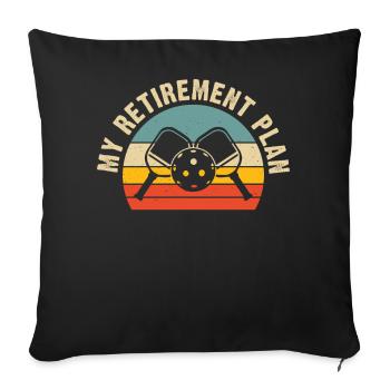 Pickleball - Housse de coussin décorative 45 x 45 cm - noir - Devant