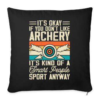 Archer de tir à l’arc - Housse de coussin décorative 45 x 45 cm - noir - Devant
