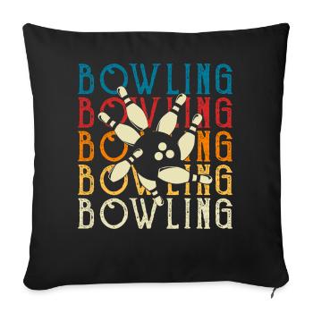 Bowling - Housse de coussin décorative 45 x 45 cm - noir - Devant