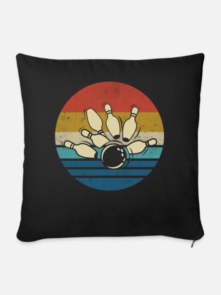 Bowling - Sofakissenbezug 45 x 45 cm - Schwarz