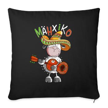 Lustiges Mexiko Schaf Wortspiel - Sofakissenbezug 45 x 45 cm - Schwarz - Vorne