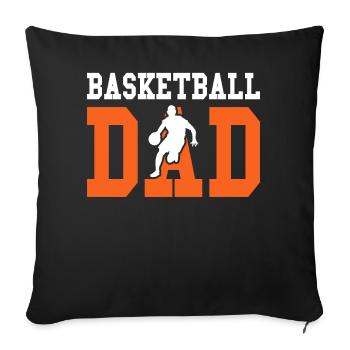 Basketball Daddy Dad Dad - Sofa pillowcase 17,3'' x 17,3'' (45 x 45 cm) - black - Front