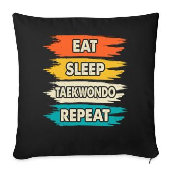 Taekwondo - Sofa pillowcase 17,3'' x 17,3'' (45 x 45 cm) - black - Front