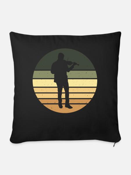 Cello Cellist - Sofakissenbezug 45 x 45 cm - Schwarz