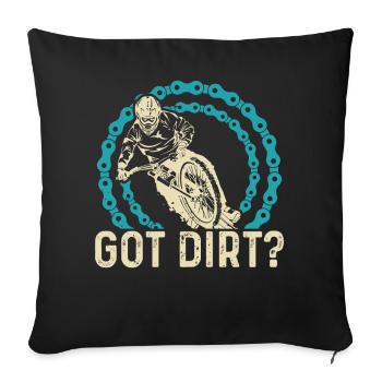 Motocross - Housse de coussin décorative 45 x 45 cm - noir - Devant