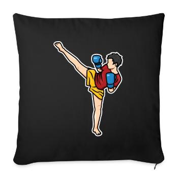 Kidboxing pour enfants - Housse de coussin décorative 45 x 45 cm - noir - Devant