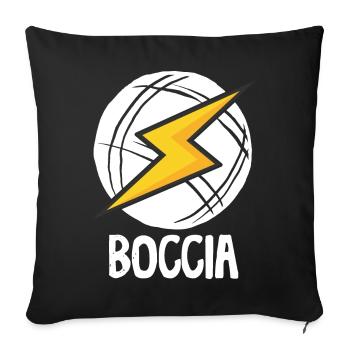 Boccia player clothing with boccia balls Boccia - Sofa pillowcase 17,3'' x 17,3'' (45 x 45 cm) - black - Front