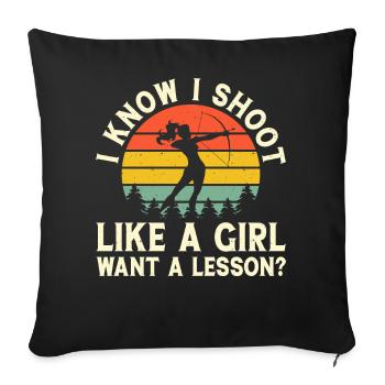 Archer Archery - Sofa pillowcase 17,3'' x 17,3'' (45 x 45 cm) - black - Front