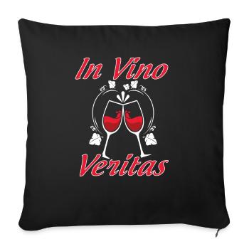 In Vino Veritas Prost - Sofa pillowcase 17,3'' x 17,3'' (45 x 45 cm) - black - Front