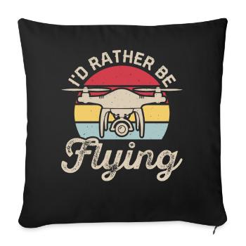 Drone - Housse de coussin décorative 45 x 45 cm - noir - Devant
