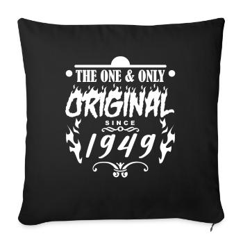 1949 - Year of construction 1949 - Born 1949 - Sofa pillowcase 17,3'' x 17,3'' (45 x 45 cm) - black - Front
