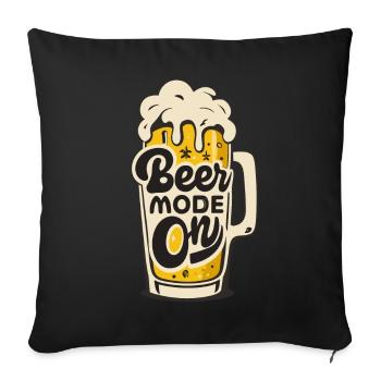 Mode bière sur les buveurs de bière Amateurs de bière - Housse de coussin décorative 45 x 45 cm - noir - Devant