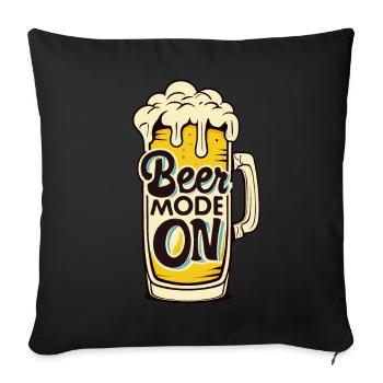 Mode bière sur les buveurs de bière Amateurs de bière - Housse de coussin décorative 45 x 45 cm - noir - Devant