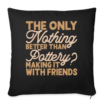 Poterie Poterie Poterie - Housse de coussin décorative 45 x 45 cm - noir - Devant