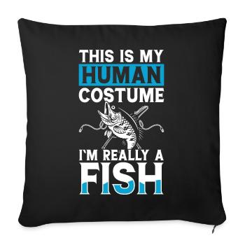 Angler - Sofa pillowcase 17,3'' x 17,3'' (45 x 45 cm) - black - Front
