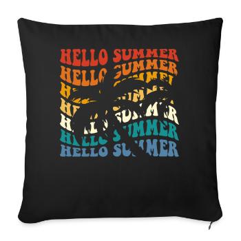 Bonjour Summer - Housse de coussin décorative 45 x 45 cm - noir - Devant