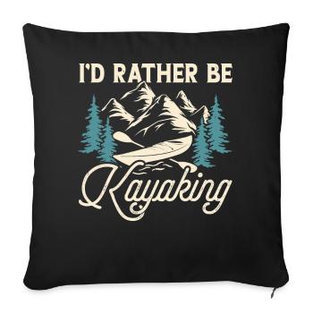 Kayak Kayaker Kayaker - Sofa pillowcase 17,3'' x 17,3'' (45 x 45 cm) - black - Front