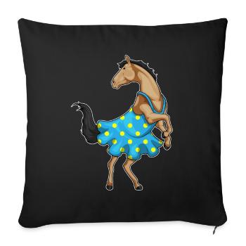 Pferd Polka Dots Kleid - Sofakissenbezug 45 x 45 cm - Schwarz - Vorne
