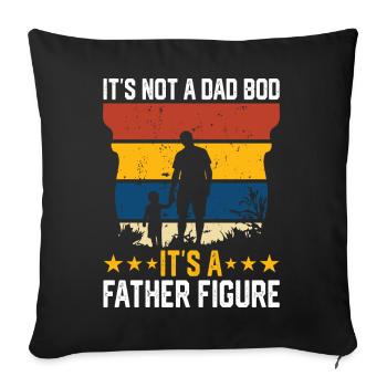 Daddy Dad - Sofa pillowcase 17,3'' x 17,3'' (45 x 45 cm) - black - Front