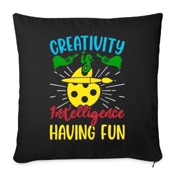 Artiste peintre - Housse de coussin décorative 45 x 45 cm - noir - Devant