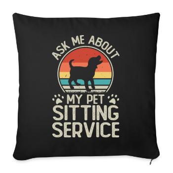 Dog Dogs - Sofa pillowcase 17,3'' x 17,3'' (45 x 45 cm) - black - Front