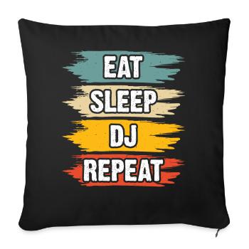Disc jockey - Sofa pillowcase 17,3'' x 17,3'' (45 x 45 cm) - black - Front
