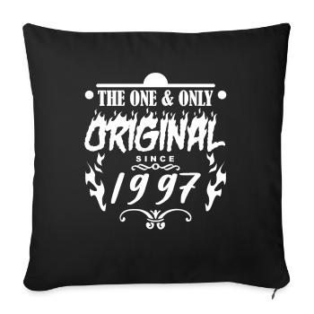 1997 - Year of construction 1997 - Year of construction 1997 - Sofa pillowcase 17,3'' x 17,3'' (45 x 45 cm) - black - Front
