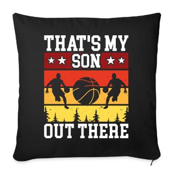 Basketball Dad Mom - Sofa pillowcase 17,3'' x 17,3'' (45 x 45 cm) - black - Front