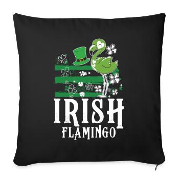 Irish flamingo - Sofakissenbezug 45 x 45 cm - Schwarz - Vorne