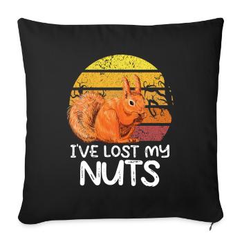 I 've lost my nuts - Sofakissenbezug 45 x 45 cm - Schwarz - Vorne