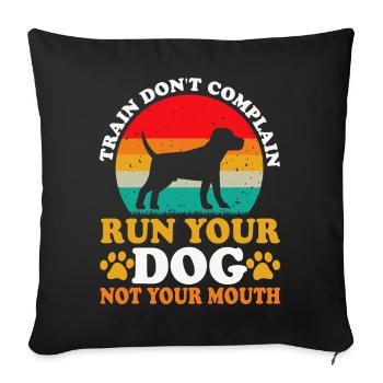 Dog dog training - Sofa pillowcase 17,3'' x 17,3'' (45 x 45 cm) - black - Front