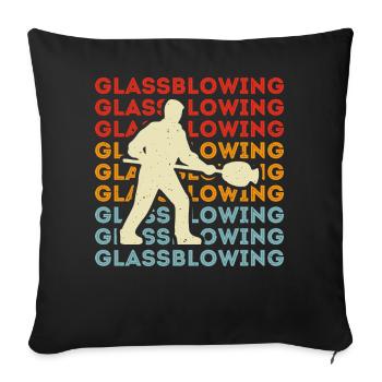 Souffleur - Housse de coussin décorative 45 x 45 cm - noir - Devant