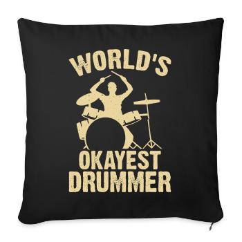 Batterie Batteur Batteur - Housse de coussin décorative 45 x 45 cm - noir - Devant