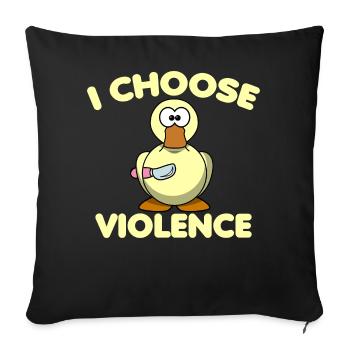 I Choose Violence Duck Nunchucks - Sofa pillowcase 17,3'' x 17,3'' (45 x 45 cm) - black - Front