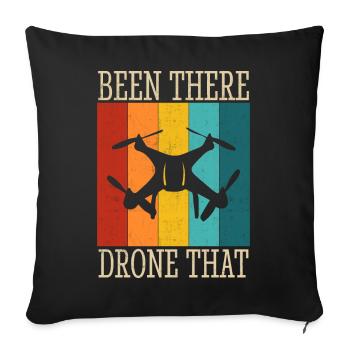 Drone - Housse de coussin décorative 45 x 45 cm - noir - Devant