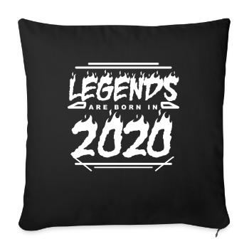 2020 - Year 2020 - Year 2020 - Sofa pillowcase 17,3'' x 17,3'' (45 x 45 cm) - black - Front