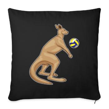Kangaroo Volleyball Player Volleyball - Sofa pillowcase 17,3'' x 17,3'' (45 x 45 cm) - black - Front