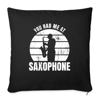 You had me on the saxophone - Sofa pillowcase 17,3'' x 17,3'' (45 x 45 cm) - black - Front