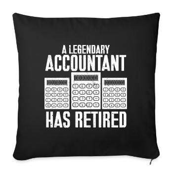 Pension Accountant Cpa Accounting Accountant - Sofa pillowcase 17,3'' x 17,3'' (45 x 45 cm) - black - Front