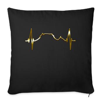 Cape Town Skyline Heartbeat South Africa Table Mountain - Sofa pillowcase 17,3'' x 17,3'' (45 x 45 cm) - black - Front