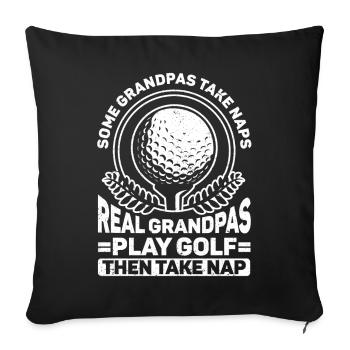 Golf Geschenk Für Golfer - Sofakissenbezug 45 x 45 cm - Schwarz - Vorne