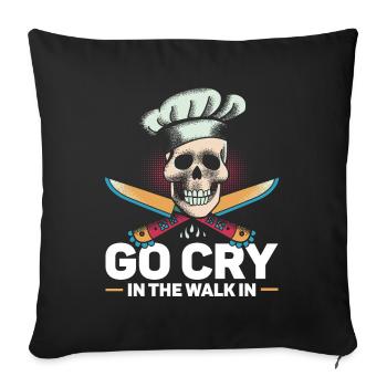 Drôle Chef cadeau dire Chef - Housse de coussin décorative 45 x 45 cm - noir - Devant
