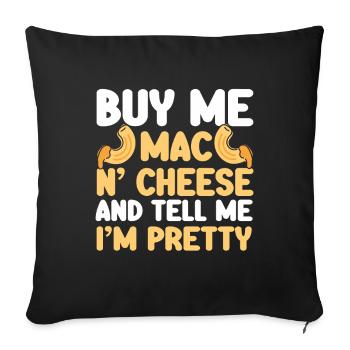 Mac And Cheese Noodles Gift Pasta - Sofa pillowcase 17,3'' x 17,3'' (45 x 45 cm) - black - Front