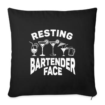 Barkeeper Geschenk Job Kellner Barkeeper - Sofakissenbezug 45 x 45 cm - Schwarz - Vorne