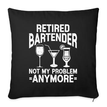 Barkeeper Geschenk Job Kellner Barkeeper - Sofakissenbezug 45 x 45 cm - Schwarz - Vorne