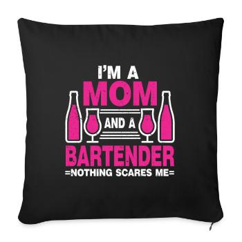 Barkeeper Geschenk Job Kellner Barkeeper - Sofakissenbezug 45 x 45 cm - Schwarz - Vorne
