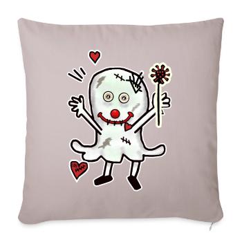 Halloween Ghost Love Chagrin d’amour Chagrin d’amour - Housse de coussin décorative 45 x 45 cm - taupe clair - Devant
