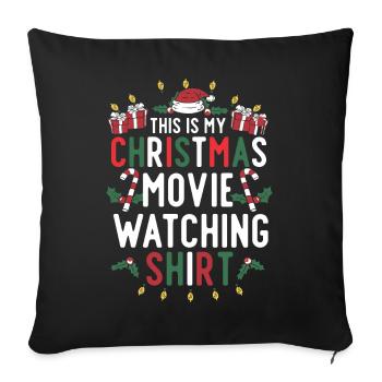 Christmas Xmax Christmas Time Christmas - Sofa pillowcase 17,3'' x 17,3'' (45 x 45 cm) - black - Front